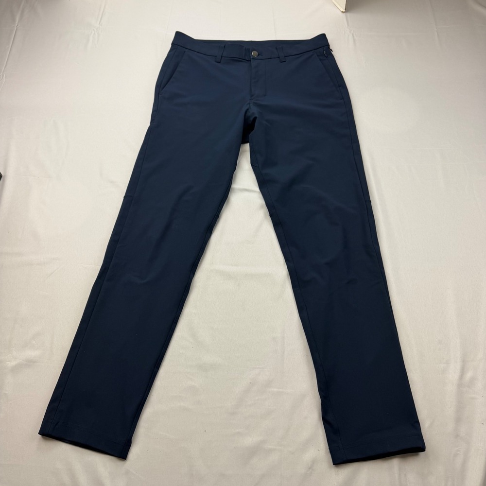 Lululemon Commission Pant‎ Men 32 Navy Blue Slim Fit Golf Chino Trousers